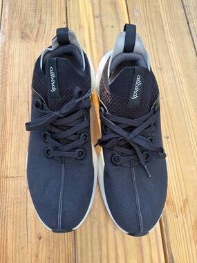 allbirds Men’s Black Knit Lace-Up Sneakers with White Sole